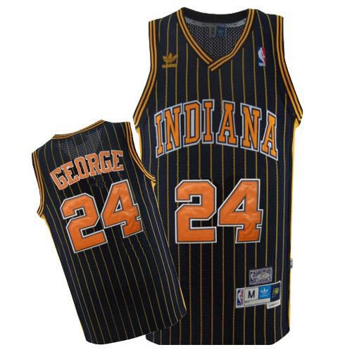Pacers #24 Paul George Navy Blue Throwback Stitched NBA Jersey