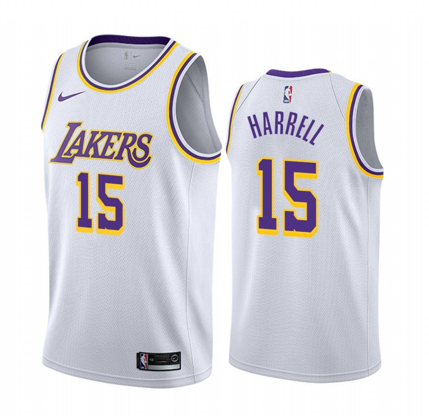 Men's Los Angeles Lakers #15 Montrezl Harrell White Stitched NBA Jersey