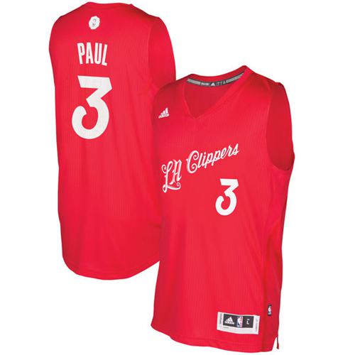 Clippers #3 Chris Paul Red 2016-2017 Christmas Day Stitched NBA Jersey