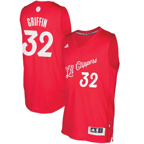 Clippers #32 Blake Griffin Red 2016-2017 Christmas Day Stitched NBA Jersey