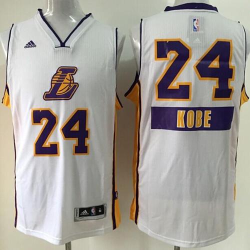 Lakers #24 Kobe Bryant White 2014-15 Christmas Day Stitched NBA Jersey
