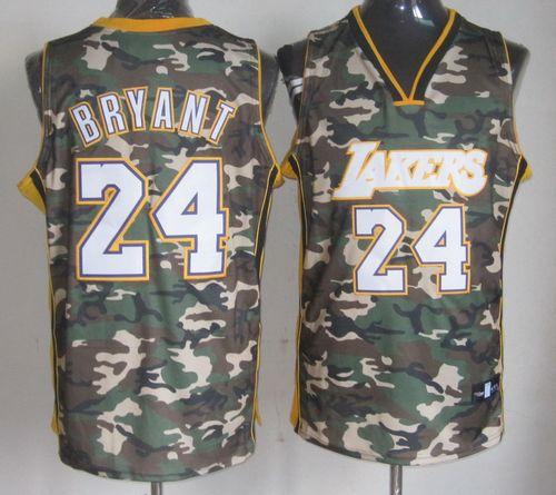 Lakers #24 Kobe Bryant Camo Stealth Collection Stitched NBA Jersey