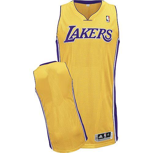 Revolution 30 Lakers Blank Yellow Stitched NBA Jersey