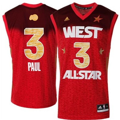 2012 All Star Clippers #3 Chris Paul Red Stitched NBA Jersey
