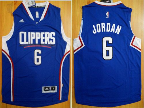 Clippers #6 DeAndre Jordan Blue Alternate Stitched NBA Jersey