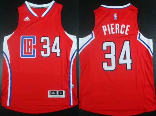 Clippers #34 Paul Pierce Red Stitched NBA Jersey