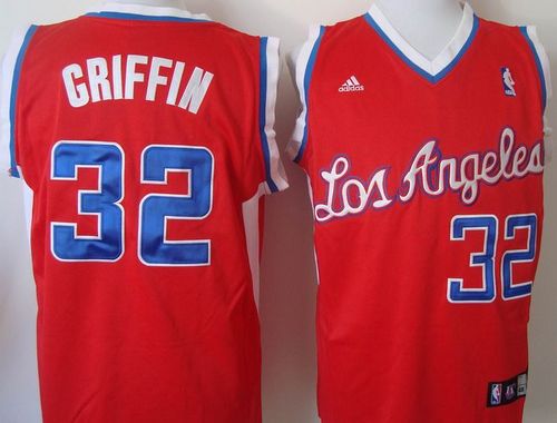 Clippers #32 Blake Griffin 2011 New Style Red Revolution 30 Stitched NBA Jersey