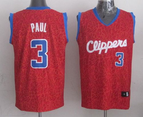 Clippers #3 Chris Paul Red Crazy Light Stitched NBA Jersey