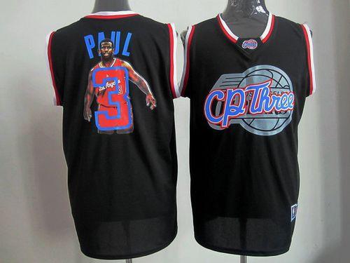 Clippers #3 Chris Paul Black Notorious Stitched NBA Jersey