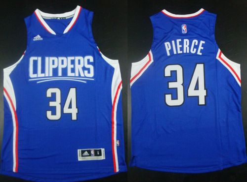 Clippers #34 Paul Pierce Blue Stitched NBA Jersey
