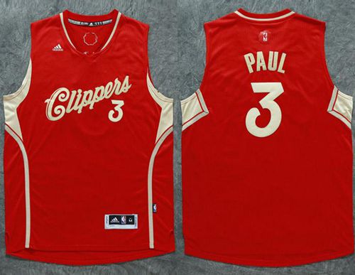 Clippers #3 Chris Paul Red 2015-2016 Christmas Day Stitched NBA Jersey