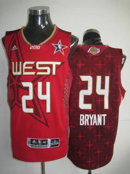 Lakers #24 Kobe Bryant Stitched Red 2010 All Star NBA Jersey