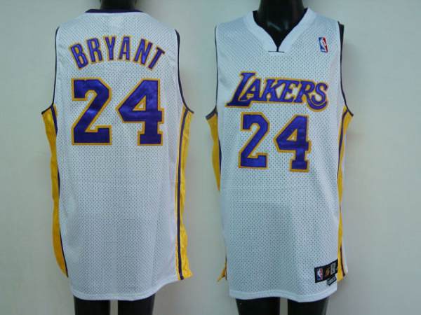 Lakers #24 Kobe Bryant Stitched White NBA Jersey