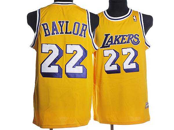 Mitchell and Ness Lakers #22 Elgin Baylor Stitched Yellow Throwback NBA Jersey