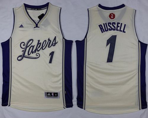 Lakers #1 D'Angelo Russell White 2015-2016 Christmas Day Stitched NBA Jersey