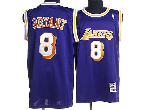 Mitchell and Ness Lakers #8 Kobe Bryant Stitched Purple Throwback NBA Jersey