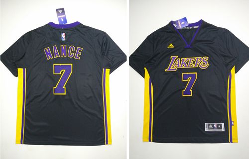 Lakers #7 Larry Nance Black Short Sleeve Stitched NBA Jersey