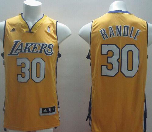 Revolution 30 Lakers #30 Julius Randle Gold Stitched NBA Jersey