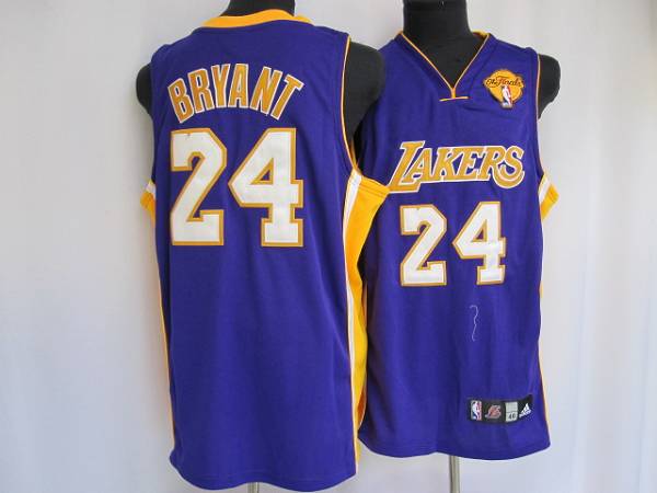 Lakers #24 Kobe Bryant Stitched Purple Final Patch NBA Jersey