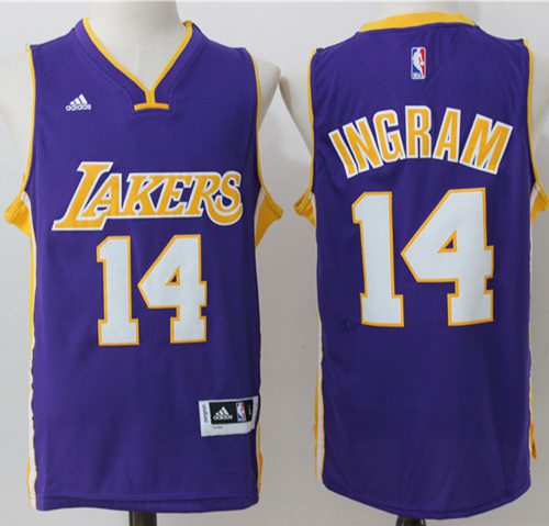 Lakers #14 Brandon Ingram Purple Stitched NBA Jersey
