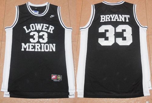 Lakers #33 Kobe Bryant Black Lower Merion High School Stitched NBA Jersey