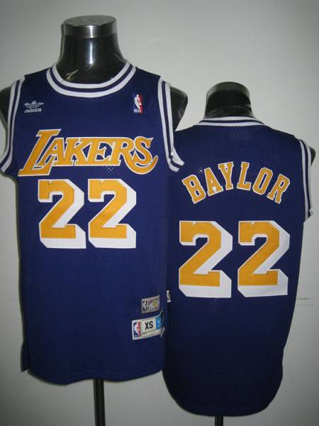 Lakers #22 Elgin Baylor Stitched Purple Throwback NBA Jersey
