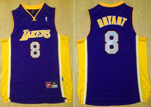 Lakers #8 Kobe Bryant Purple Nike Throwback Stitched NBA Jersey