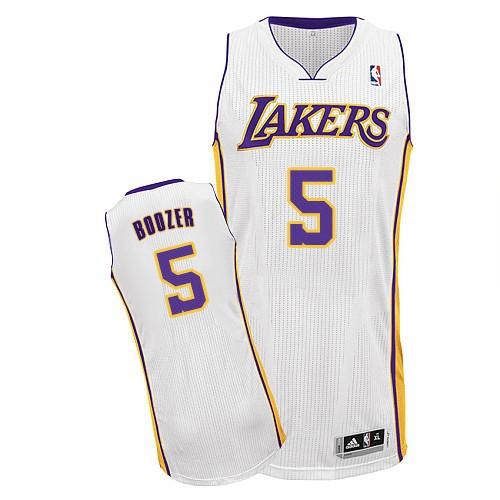 Revolution 30 Lakers #5 Carlos Boozer White Stitched NBA Jersey