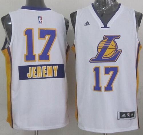 Lakers #17 Jeremy Lin White 2014-15 Christmas Day Stitched NBA Jersey