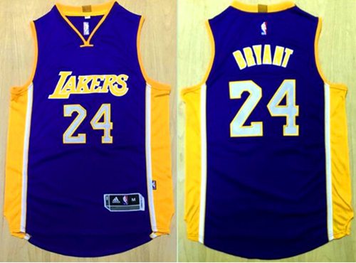 Revolution 30 Lakers #24 Kobe Bryant Purple Stitched NBA Jersey