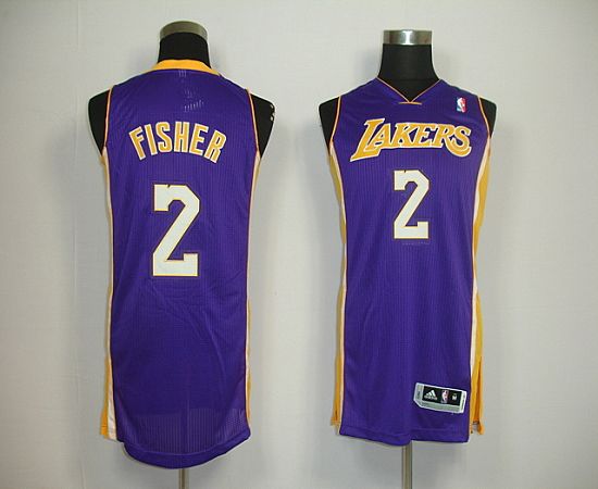 Revolution 30 Lakers #2 Derek Fisher Purple Stitched NBA Jersey