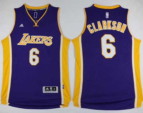 Lakers #6 Jordan Clarkson Purple Stitched NBA Jersey