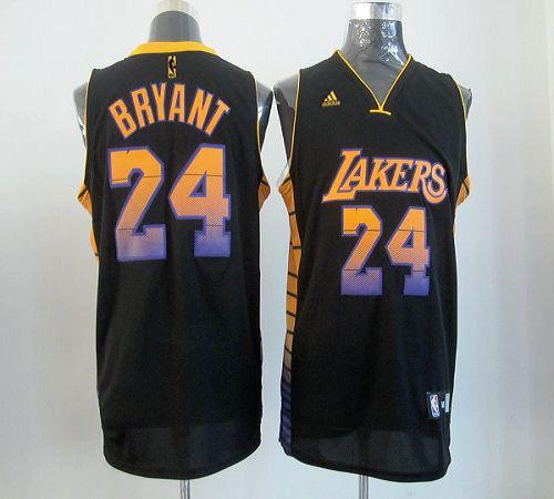 Lakers #24 Kobe Bryant Black Stitched NBA Vibe Jersey