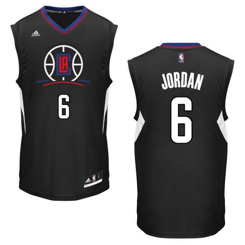 Clippers #6 DeAndre Jordan Black Alternate Stitched NBA Jersey