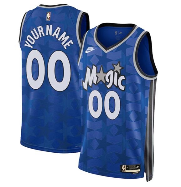 Men's Orlando Magic Active Custom Blue 2023/24 Classic Edition Stitched Basketball Jersey