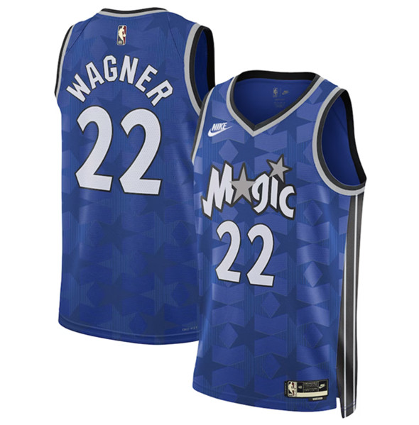 Men's Orlando Magic #22 Franz Wagner Blue 2023/24 Classic Edition Stitched Basketball Jersey