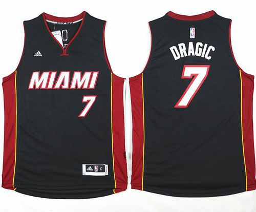 Heat #7 Goran Dragic Black Stitched NBA Jersey