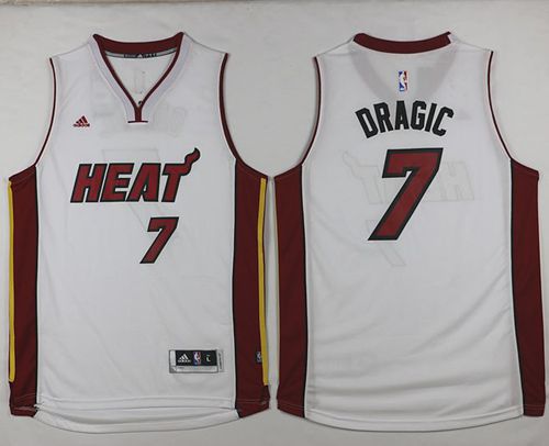 Heat #7 Goran Dragic White Stitched NBA Jersey