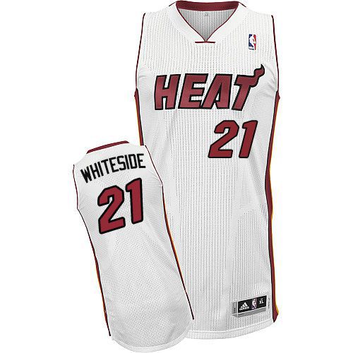 Heat #21 Hassan Whiteside White Stitched NBA Jersey