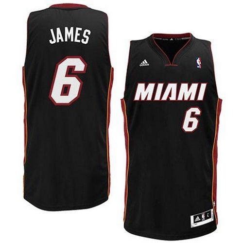 Heat #6 LeBron James Black Revolution 30 "Miami" Stitched NBA Jersey