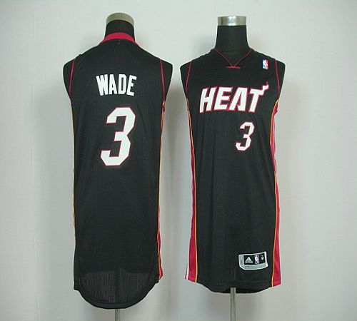 Revolution 30 Heat #3 Dwyane Wade Black Stitched NBA Jersey