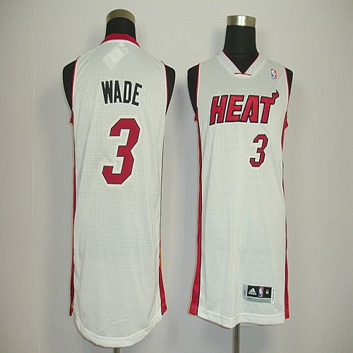Revolution 30 Heat #3 Dwyane Wade White Stitched NBA Jersey