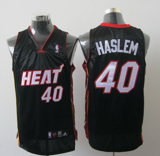 Heat #40 Udonis Haslem Black Stitched NBA Jersey
