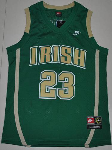 Heat #23 LeBron James Green Irish High School Stitched NBA Jersey