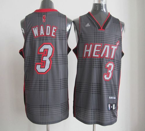 Heat #3 Dwyane Wade Black Rhythm Fashion Stitched NBA Jersey
