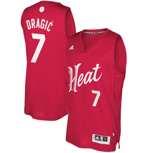 Heat #7 Goran Dragic Red 2016-2017 Christmas Day Stitched NBA Jersey