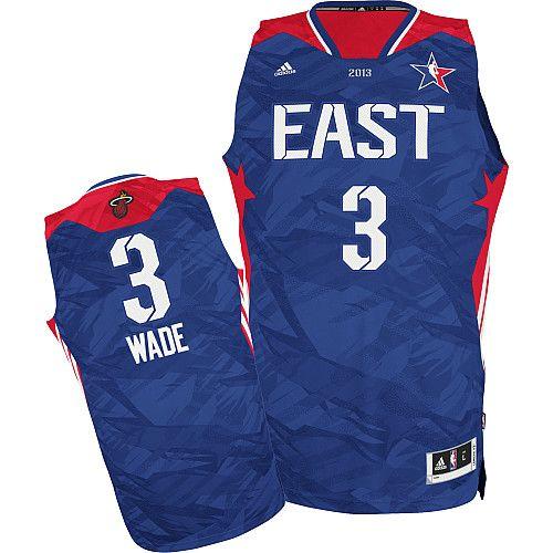 Heat #3 Dwyane Wade Blue 2013 All Star Stitched NBA Jersey