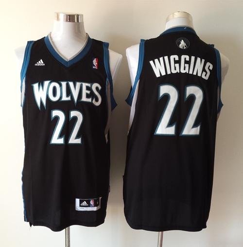 Revolution 30 Timberwolves #22 Andrew Wiggins Black Stitched NBA Jersey