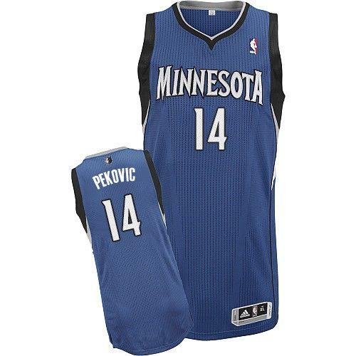 Revolution 30 Timberwolves #14 Nikola Pekovic Blue Stitched NBA Jersey