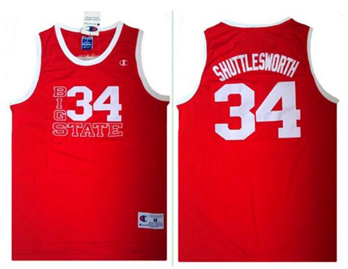Lincoln He Got Game #34 Jesus Shuttlesworth Red Stitched Basketball Jersey